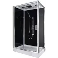 Sanotechnik Komplettdusche Trend 3, BxT: 120x80 cm, Sicherheitsglas, 1-tlg., mit Beleuchtung