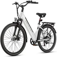 Vankel E-Bike Cityrad 26 Zoll City-E-Bike für Damen und Herren, 522 Wh, 120 km, 45 Nm, 7 Gang Shimano Shimano Tourney TZ Schaltwerk, Kettenschaltung, Heckmotor, 522 Wh, (Komplettset, E-Bike inklusive Akku und Ladegerät), Für Alltag und Touren mit Fed