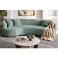 riess-ambiente 3-Sitzer ATELIER 230cm salbei - Bouclébezug, Zierkissen, Polsterung, modern, Einzelartikel 1 Teile, Elegante & gepolsterte Couch - ideal für Gäste- & Wohnzimmer & Lounge