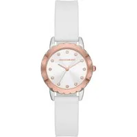 Skechers Quarzuhr ANAHEIM SR6235, Armbanduhr, Damenuhr, Silikonarmband, analog, Glassteine