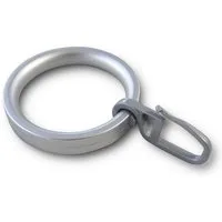 nodeko Gardinenring Vorhangringe Ø 32 x 43 mm, Kunststoff, für Gardinenstangen Ø 16 mm bis 20 mm, (Packung, mit Faltenlegehaken), mit Kerbe zum Einklipsen des Faltenhakens