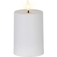 Lumineo Outdoorkerze, Solar LED Kerze 7x10cm Outdoor Kunststoff Weiß / Warmweiß