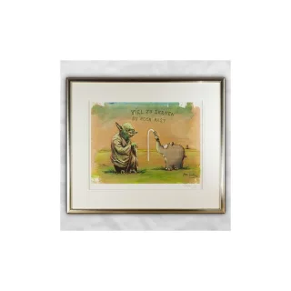 Otto Waalkes Original Farblithografie "Viel zu lernen du noch hast"...