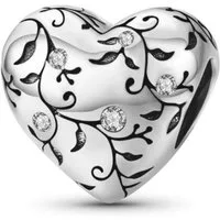 Gnoce Bead Gnoce Charm Ornament Herz FLC096 Silber