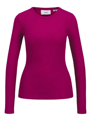 JJXX - JXFREYA STR LS RIB TEE JRS NOOS Fuchsia Red - Gr. - XS