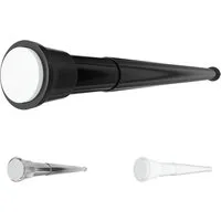 Aquabad® Duschvorhangstange Hastaflex Teleskop Duschstange mit Gummi Enden, 1-läufig, ausziehbar, Aluminium, Schwarz, 55 - 90 cm