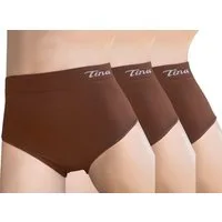 Dekker Taillenslip Damenslip "Tina" Seamless ohne Nähte super elastisch (Packung, 3er Pack) mit Logoschriftzug am Wäschebund