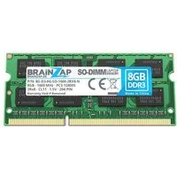 BRAINZAP 8GB RAM PC3-12800S-11 SO-DIMM Laptop-Arbeitsspeicher (1600 MHz, CL11, 2Rx8, Non-ECC, Unbuffered, für Notebooks - Intel und)