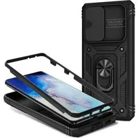Nalia Smartphone-Hülle Samsung Galaxy S21 Ultra 17,3 cm (6,8 Zoll), Outdoor Military-Style Ring Hülle / Kamera-Abdeckung & Display-Rahmen