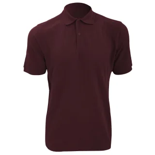 Russell Mens Ripple Kragen & Manschette Kurzarm-Poloshirt (Burgund)