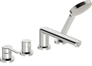 Hansa Wannenarmatur Unterputz HANSARONDA 0340 Ros. rund 3-strahlig 72 mm chr 3402473