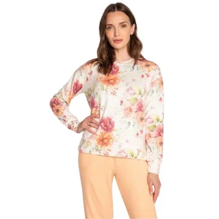 PJ Salvage - Oberteil für Damen, Jersey, Langärmlig (Beige/Pink/Orange)