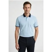 OLYMP Poloshirt Casual farbliche Kontrast-Details