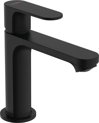 Hansgrohe Waschtischmischer Rebris S 110 CoolStart EcoSmart+ mit Zugstange Mattschwarz,72174670 72174670