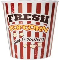 Out of the Blue Eiseimer Popcorn Eimer in rot-weiß gestreift