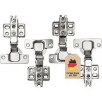 Intirilife Möbelbeschlag, 4-teiliges Set Türscharniere aus Edelstahl - 9.7 x 6 x 2.5 cm