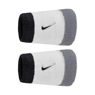 Nike - Schweißband, Swoosh (2er-Pack) (Weiß/Grau/Schwarz)