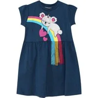 Denokids Midikleid Silver Koala Mädchen (1-tlg) Bekleidung, Outfit, Dress, Robe, Midikleid