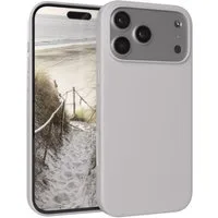 EAZY CASE Handyhülle für Apple iPhone 17 Pro Max Hülle Silikon 6,9 Zoll, Handy Softcase Hülle Silikon mit Displayschutz Case Hellgrau