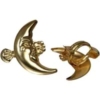 Liedeco Dekoklammer Mond, Gardinen, Vorhänge, (Packung, 2-St), für Gardinen, Vorhänge