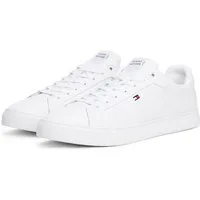 Tommy Hilfiger ICON COURT LTH FLAG ESS Sneaker, Freizeitschuh, Halbschuh, Schnürschuh mit kleiner Logoflagge