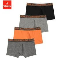 H.I.S Boxer Boxershorts für Jungen (Packung, 4-St) mit meliertem Logo Webbund