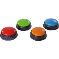 EDUPLAY Lernspielzeug Buzzer mit Blinklicht-Signal & Töne (4-St), 4-teilig (1 Set)