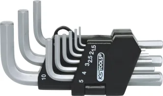 KS Tools Innensechskant-Winkelstiftschlüssel-Satz, im Klapphalter,9-tlg1,5-10mm - 151.3210