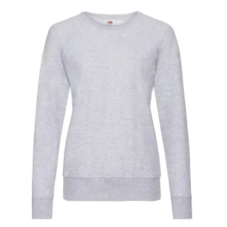 Fruit of the Loom - Sweatshirt Leicht für Damen Raglanärmel (Grau meliert)
