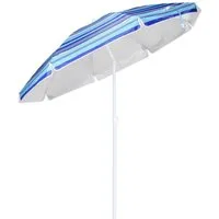 Spetebo Sonnenschirm Sonnenschirm blau mit 50+ UV Schutz - Ø 200 cm