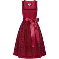 Nübler Trachtenkleid Midi-Dirndl Floreta in Herzrot von Nübler - Rocklänge 60 cm