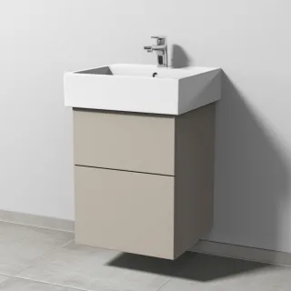 Sanipa 3way Waschtischunterbau zu Duravit Vero Air Waschtisch mit 2 Auszügen, Kaschmir-Matt SP4311U