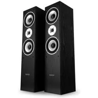 Bennett & Ross Radiant 3-Wege HiFi Boxen Paar, schwarz Stand-Lautsprecher (keiner, 350 W, mit Bassreflex-Konstruktion, Maserung in Holzoptik)