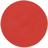 Haus und Deko Platzset Platzset rund ca. 35 cm Ø abwaschbar Bast Optik Tischset Platzdeckche, (1-St)