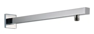 HSK Wandarm Eckig, gerade, mit Rosette, chrom, Ausladung 440 mm 1100062