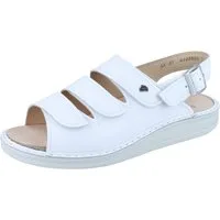 Finn Comfort FINN COMFORT Sylt Damen Herren Sandale weiss Glattleder - Größe: 42 Sandale Wechselfußbett