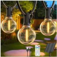Quntis Lichterkette led lichterkette solar außen, 9/16M solarlichterkette outdoor IP44, Solarlampen Outdoor, SolarLichterkette mit Fernbedienung/Dimmbar/Timer