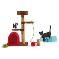 Schleich® Spielfigur FARM WORLD, Spielspaß für niedliche Katzen (42501), (Set)