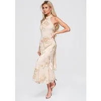 OMBRE Abendkleid Dress LA-OM-DLR378 ecru XS Beige S (kein Set, 1-tlg)