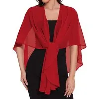 nsihing Modeschal Damen Chiffon Shrugs Schals und Wrap für Abendkleid Hochzeit Cover Up