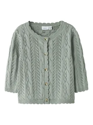 NAME IT - NBFJOLLIE LS KNIT CARD slate gray - Gr. - 80