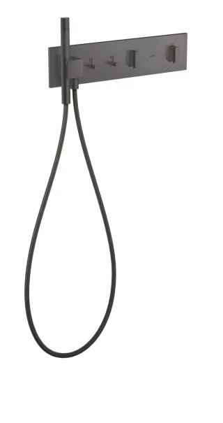 Hansgrohe Thermostatmodul 470/110 Axor ShowerComposition 2 Verbraucher, brushed black chrome, 125713 12571340