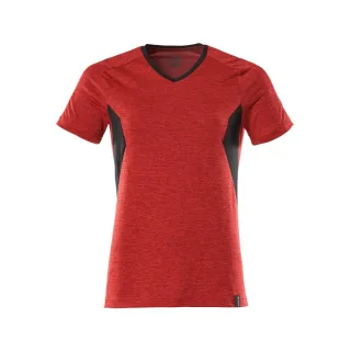 MASCOT Damen T-Shirt Verkehrsrot meliert / Schwarz M - 18092-801-20209-MONE