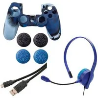 Hama 7in1 Controller Paket Headset für PS4 Gaming-Controller (Passend für Sony PlayStation 4 Controller)