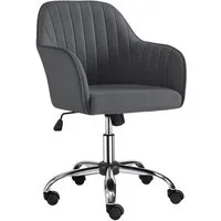 Yaheetech Drehstuhl Bürostuhl auf 5 Rollen Höhenverstellbar & Drehbar, Polsterstuhl ergonomischer Schreibtischstuhl mit Wippfunktion