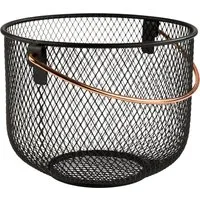 APS Brotkorb, Metall, (1-tlg), Griff in Kupferoptik, auch für Obst, Ø 21 cm