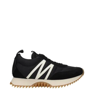 Moncler Schwarze Stoff Low Top Sneakers