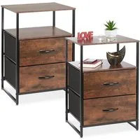 relaxdays Nachttisch Industrial 2er Set (2er Set)