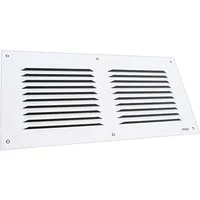 Häusler Onlinehandel GmbH Lüftungsgitter Lüftungsgitter LG 3015 LW Lamellengitter Alu Weiß PVD 300 x 150, strapazierfähige Pulverbeschichtung