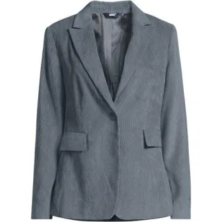 Stretchcord-Blazer für Damen, Damen, size: regular, Grau, Polyester/Nylon/Polyester-Mischung, by Lands' End